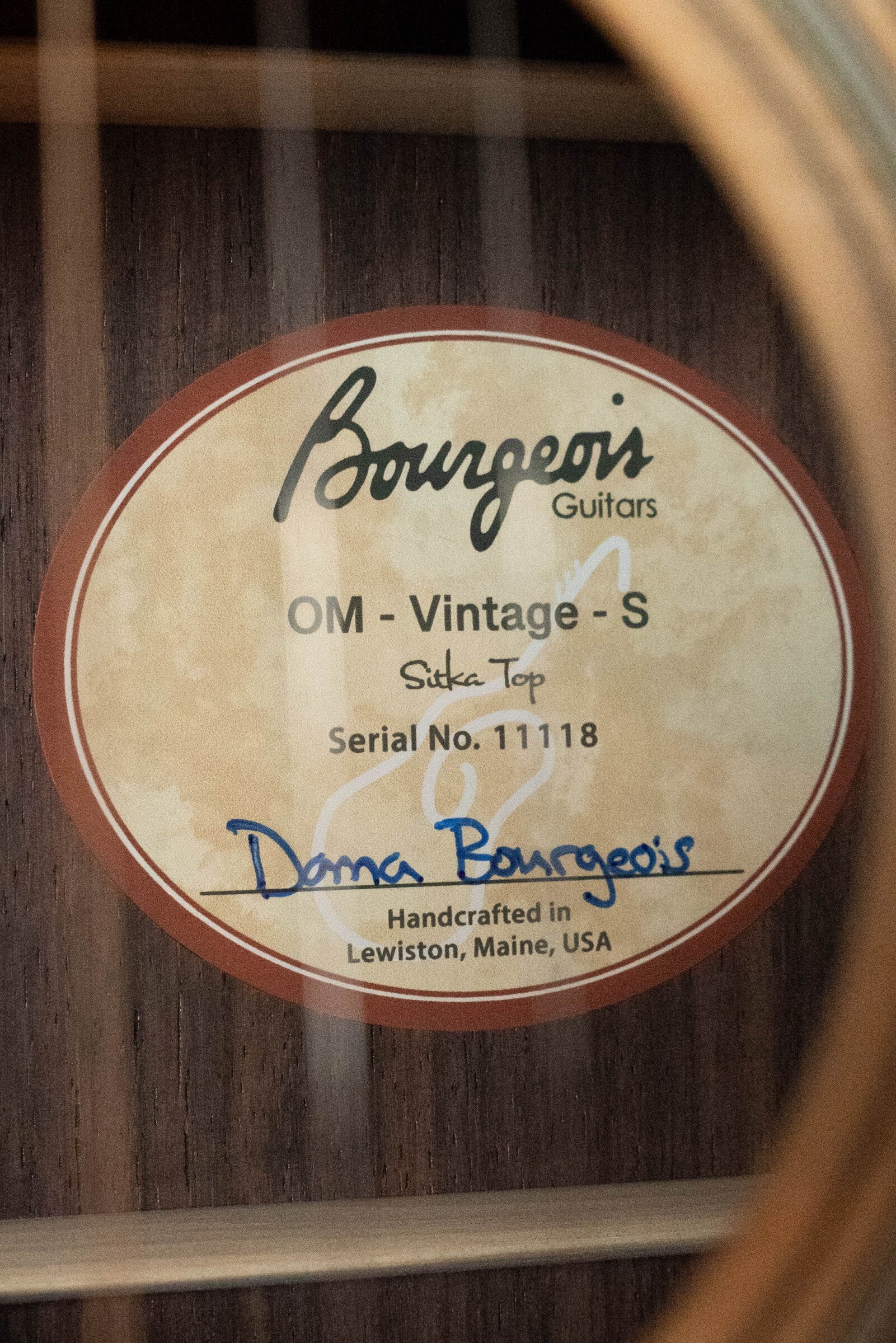 Bourgeois Professional Series Sitka/Rosewood Satin OM Vintage Acoustic Guitar #1118 - Image 4