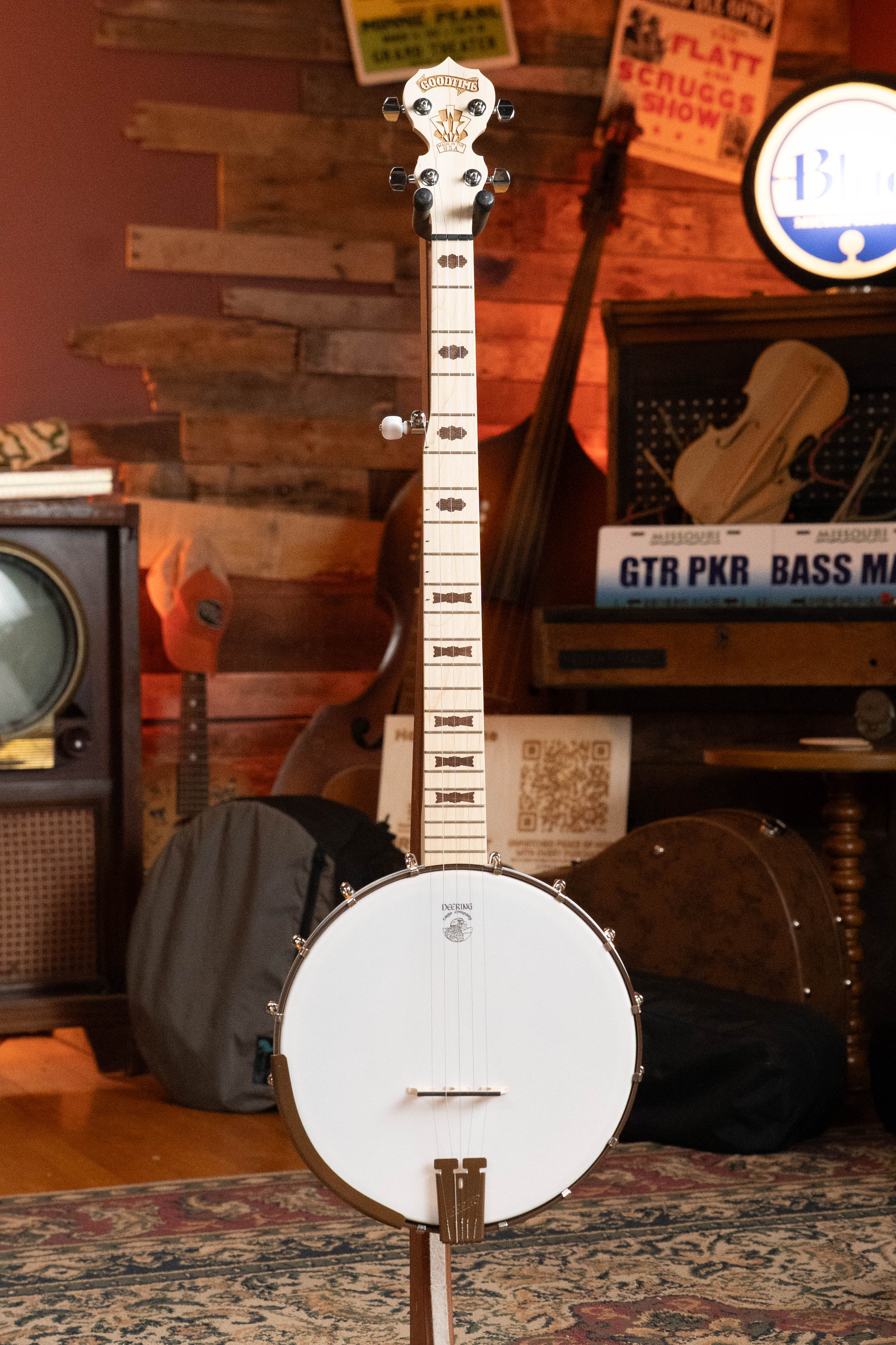 Deering Goodtime 5 String Open Back Banjo w/Spikes Installed #2514 - Image 4