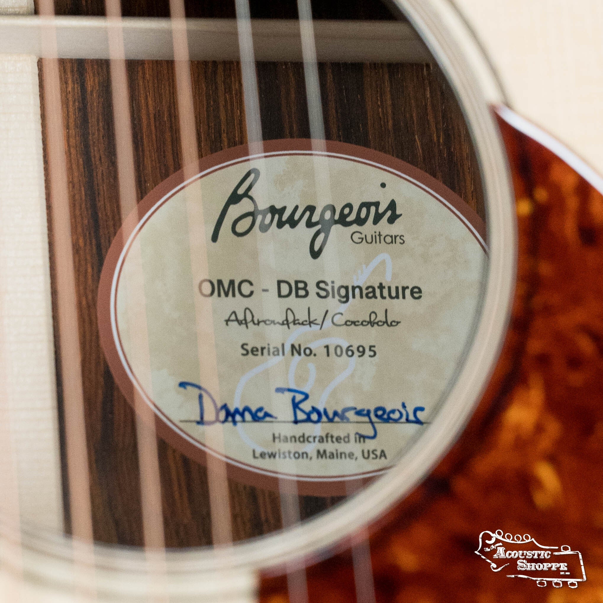 Bourgeois *Custom* Build LSDBS-OM Dana Bourgeois Signature Adirondack/Cocobolo Orchestra Model Cutaway Acoustic Guitar - Image 3