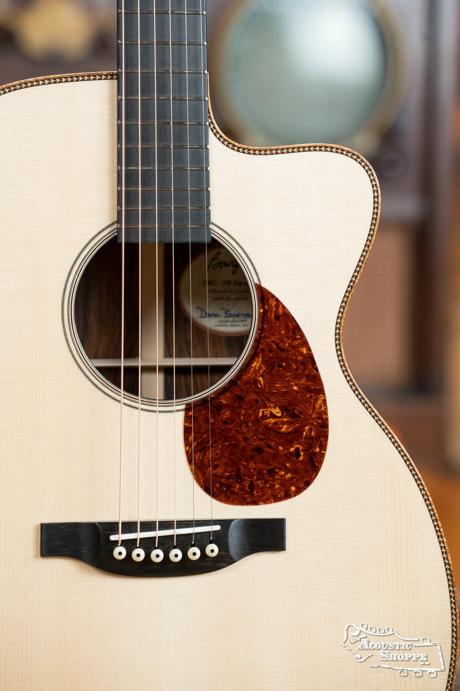 Bourgeois *Custom* Build LSDBS-OM Dana Bourgeois Signature Adirondack/Cocobolo Orchestra Model Cutaway Acoustic Guitar - Image 7