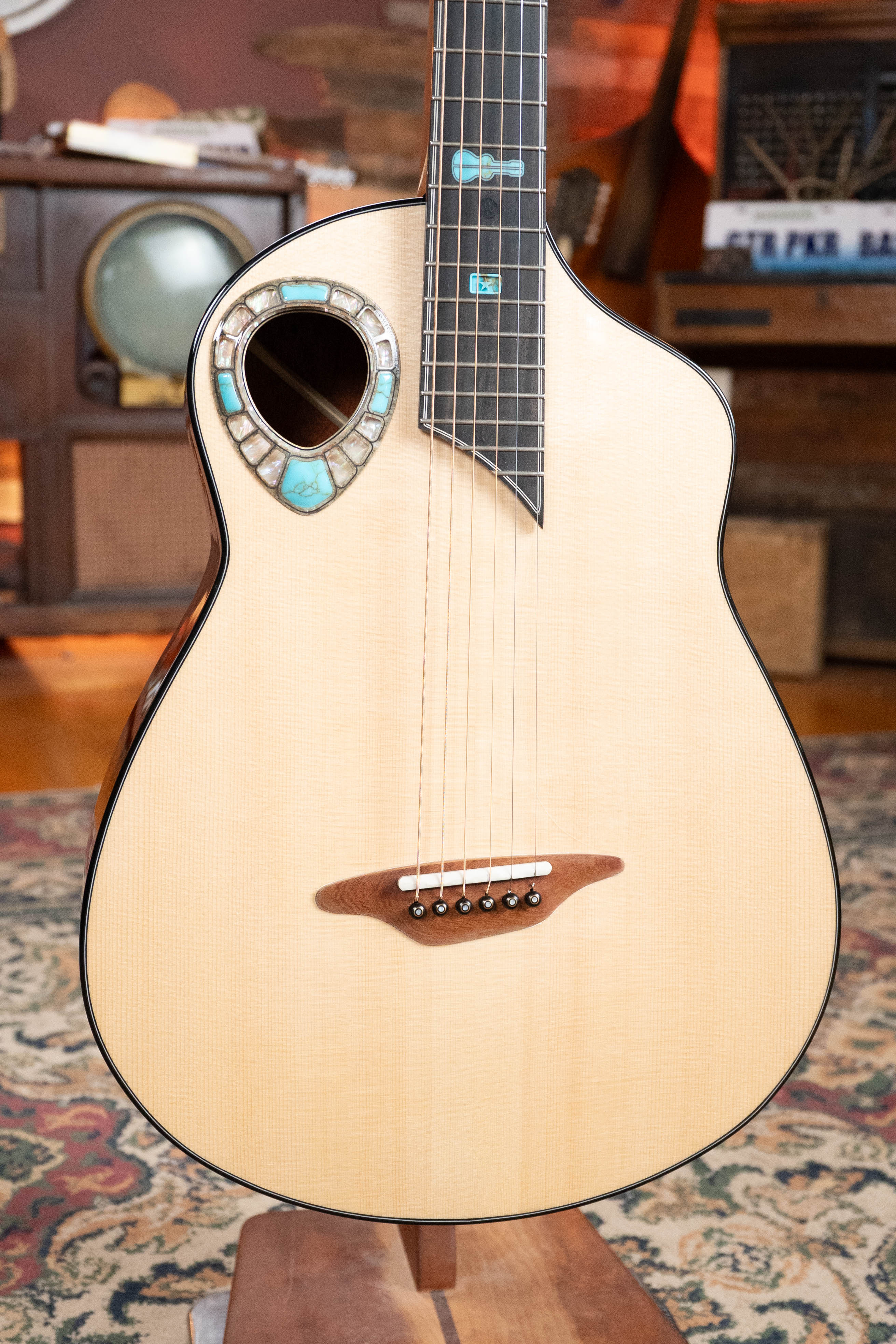 (Used) 2022 Lame Horse Big Hoss Alpine/Mesquite Beveled Edged Grand Auditorium Acoustic Guitar #3674 - Image 15
