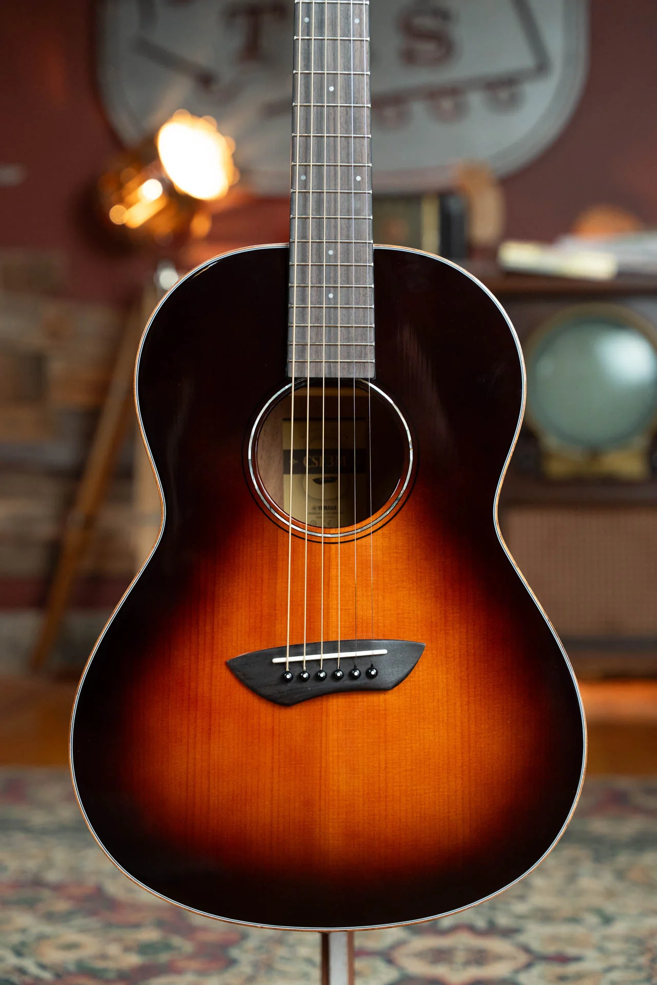 Yamaha CSF3M Sitka/Mahogany Tobacco Brown Sunburst Parlor Guitar w/SRT Zero Impact Pickup #1126 - Image 3
