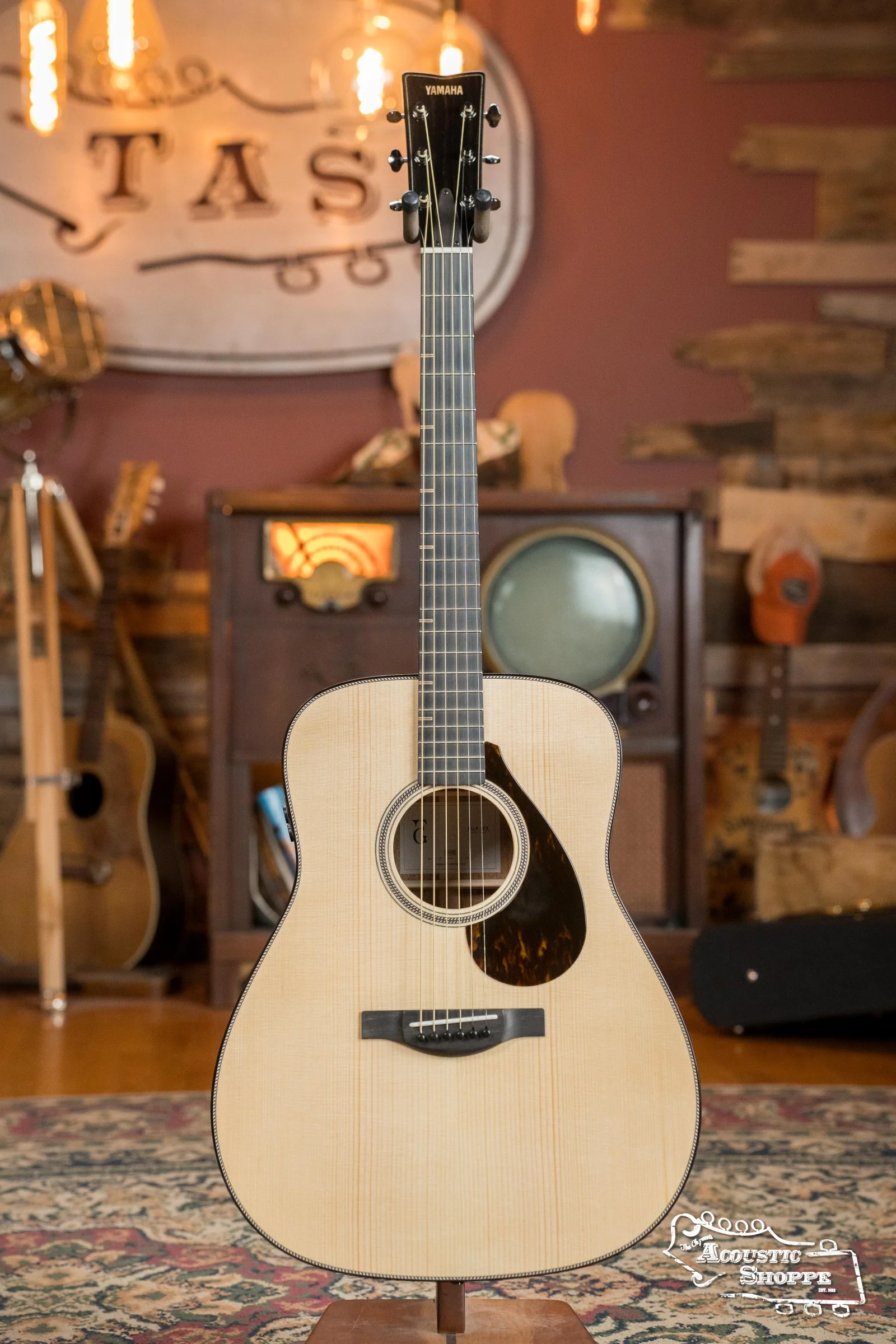 Yamaha FG9 MX Adirondack/Mahogany Dreadnought Guitar w/Atmosfeel Pickup #060A - Image 6