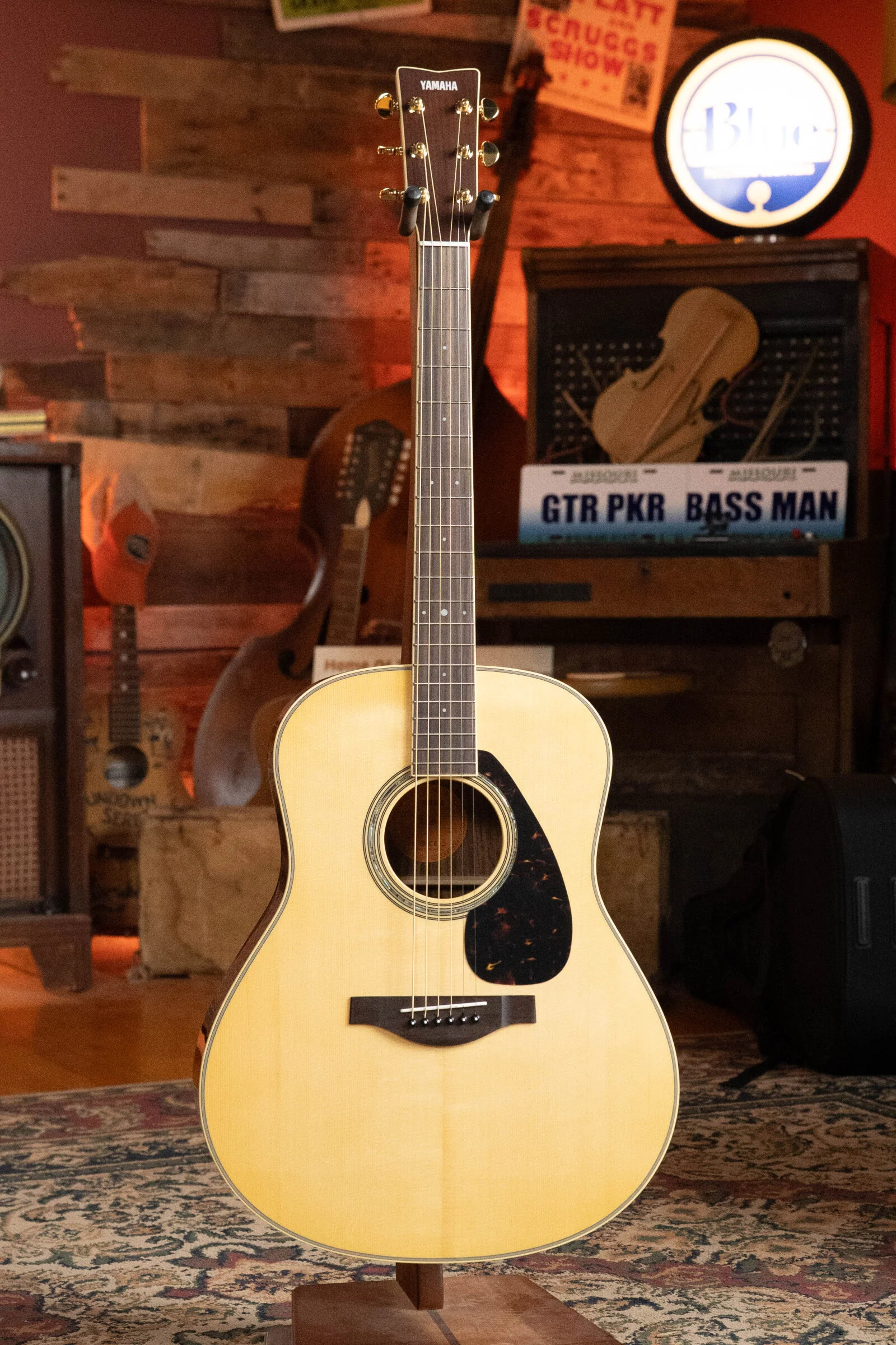 Yamaha LL6 Natural ARE Engelmann/Rosewood Dreadnought Guitar w/SRT Piezo Pickup #0591 - Image 7